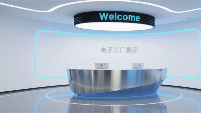 科技與人文融合, 合肥電子廠展廳裝修設計效果圖 科技與人文融合, 合肥電子廠展廳裝修設計效果圖